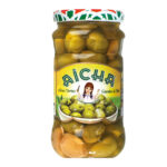 Olives vertes cassées ail Aicha 220 grammes