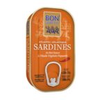 Sardines à l'huile végétale piquante 120 grammes Bon Appétit
