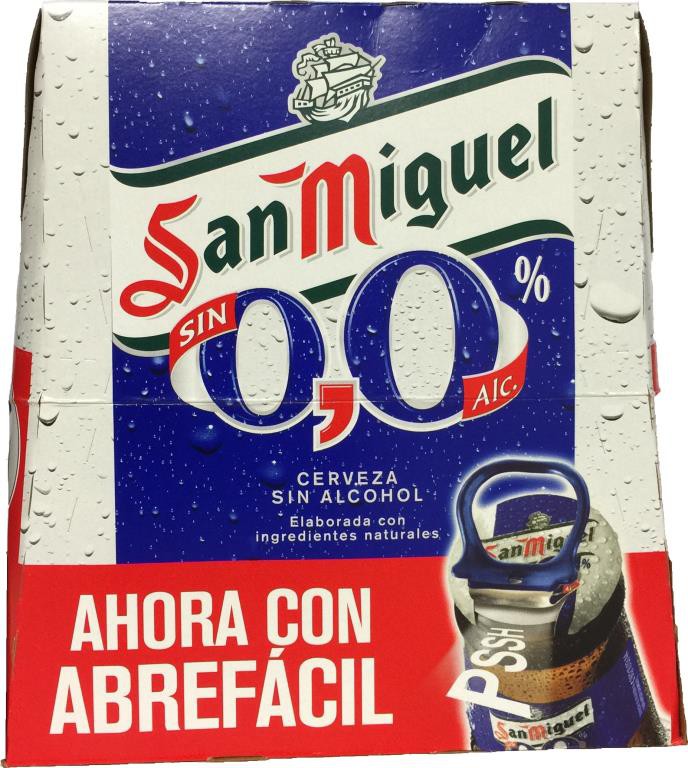 Bière SAN MIGUEL sans alcool 0.0 pack 6x25CL