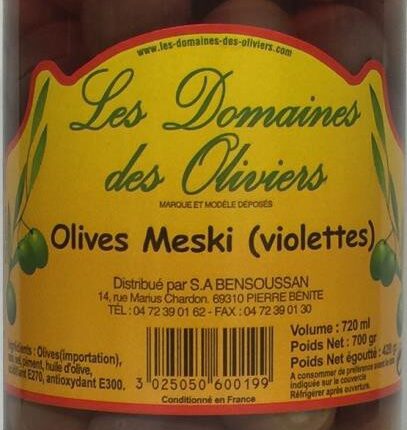 OLIVES MESKI (VIOLETTES) 720ML" LES DOMAINES DES OLIVIERS"
