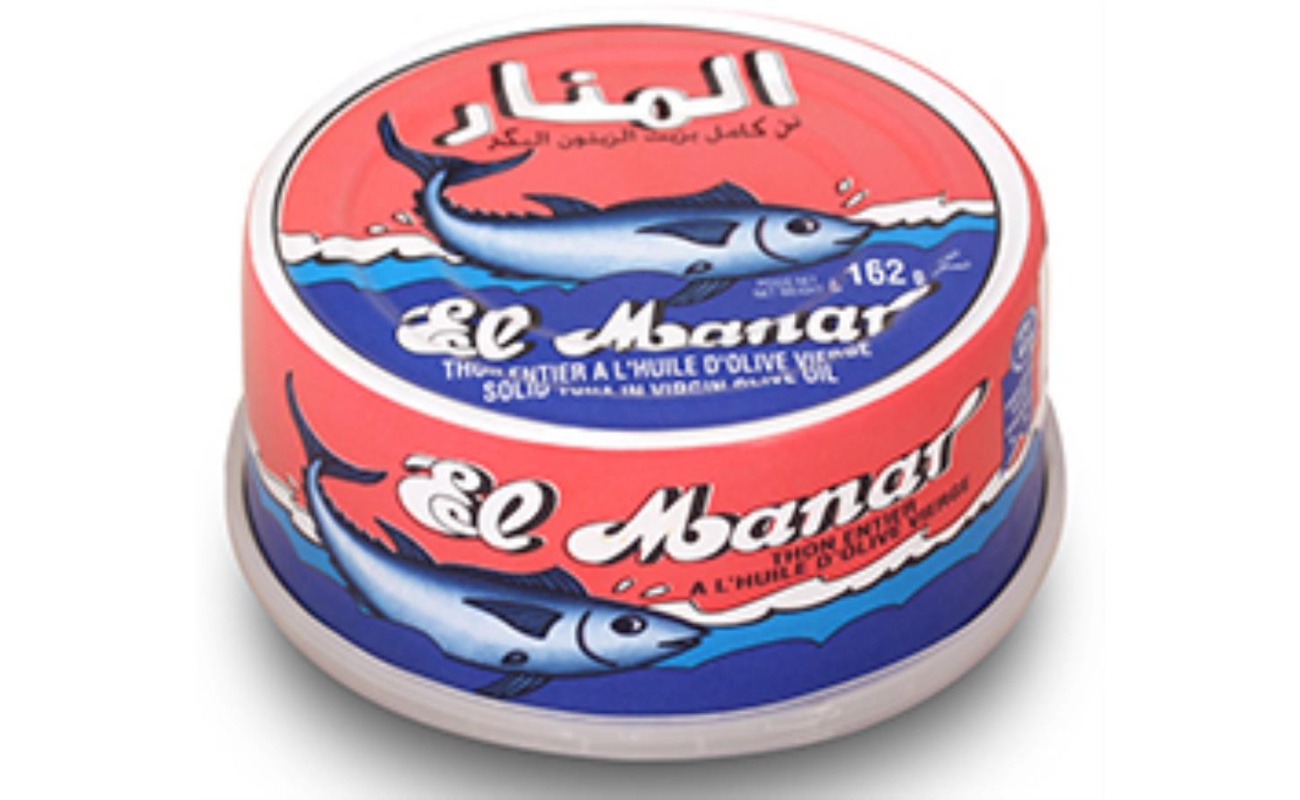 EL MANAR THON ENTIER A L'HUILE D'OLIVE VIERGE 160 GR