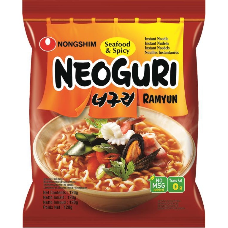 NONG SHIM NOUILLES INSTANT. NEOGURI FRUITS DE MER EPICE 120G