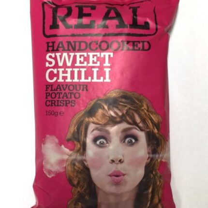 REAL HANDCOOKED CHIPS SWEET CHILLI 150GRS