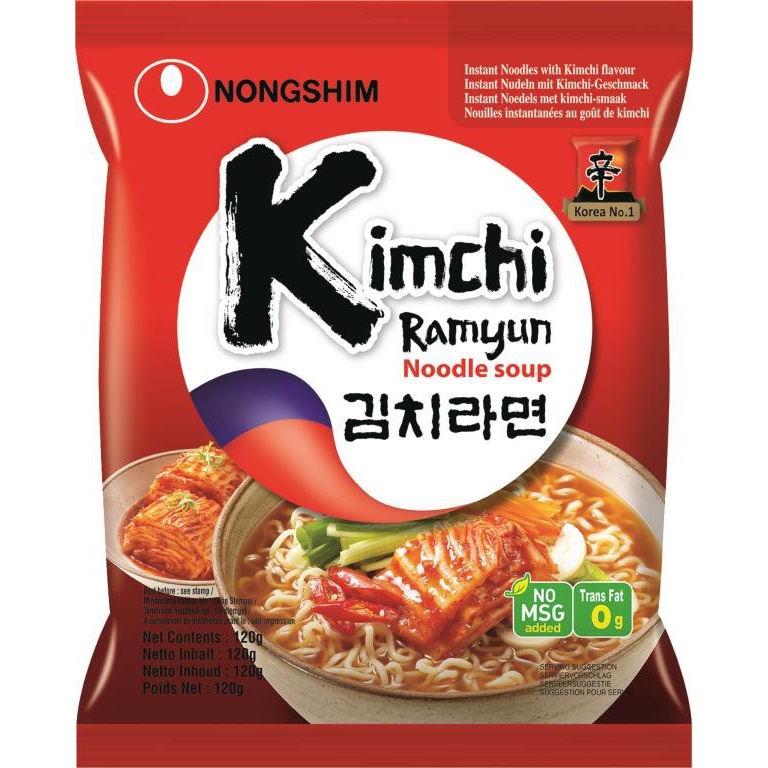 NONG SHIM NOUILLES INSTANT. KIMCHI RAMEN 120G